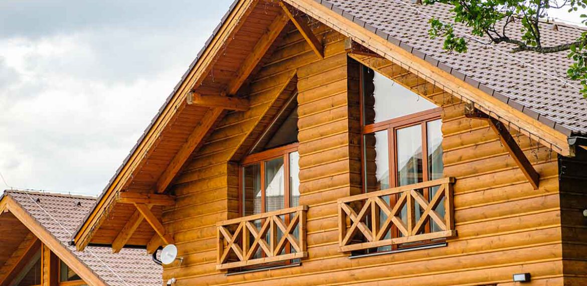 A modern wooden house